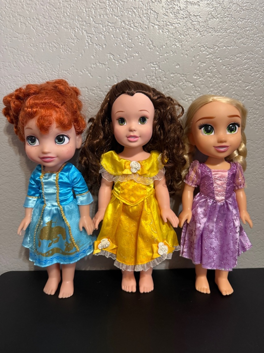 Disney’s Tolly Tots Belle & Rapunzel Dolls Plus My First Princess Merida Doll